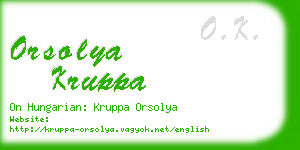 orsolya kruppa business card